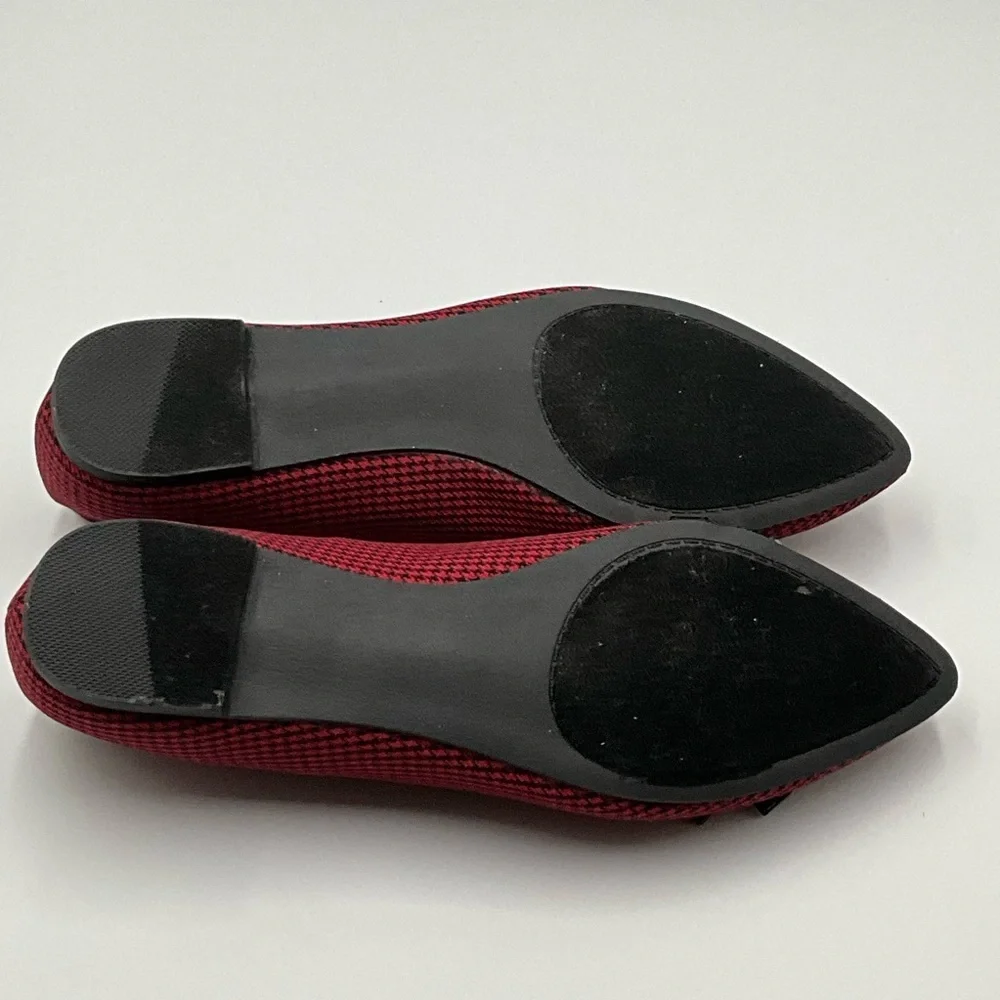New Directions Shoes Size 7 Burgundy and Black Flats